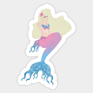 Cotton Candy Mermaid V2 Sticker